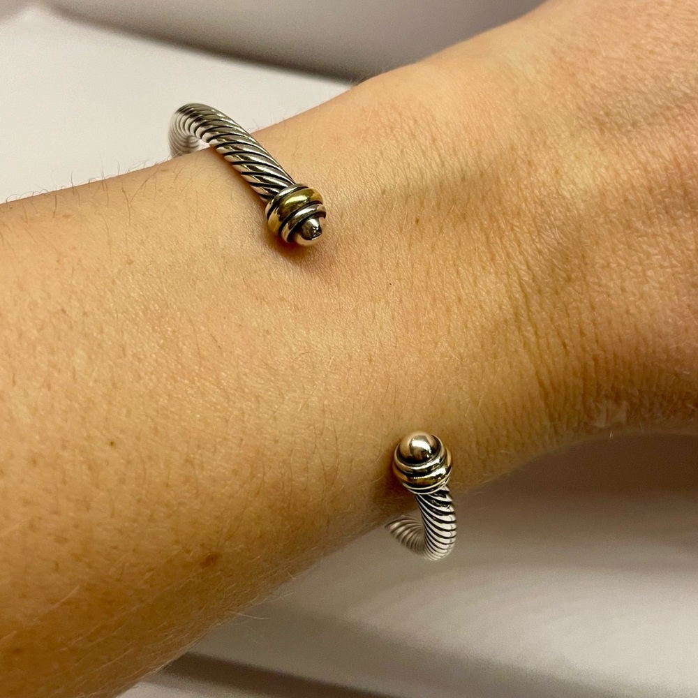 David Yurman 4mm Classic Cable Bracelet - 18k Gold - Size Small